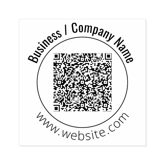 Ihr firmenspezifisches QR-Codebild | Name | Websit Gummistempel (Prägung)
