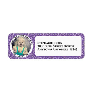 Ihr Foto 40. Geburtstag Nummer Patten Lila