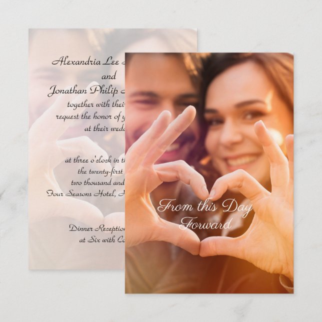 Ihr Foto| Ab diesem Tag Einladung (Vorne/Hinten)