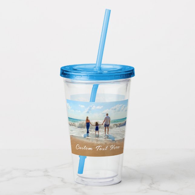 Ihr Foto Akrolischer Tumbler mit benutzerdefiniert Acryltrinkbecher (Rückseite)