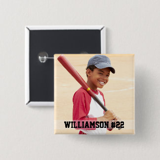 Ihr Foto auf einem benutzerdefinierten Baseball od Button