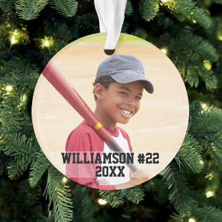 Ihr Foto auf einem maßgeschneiderten Baseball oder Ornament