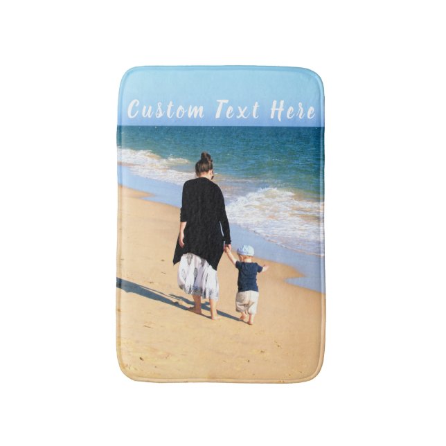 Ihr Foto Bath Mat mit benutzerdefiniertem Text Badematte (Vorderseite Vertikal)