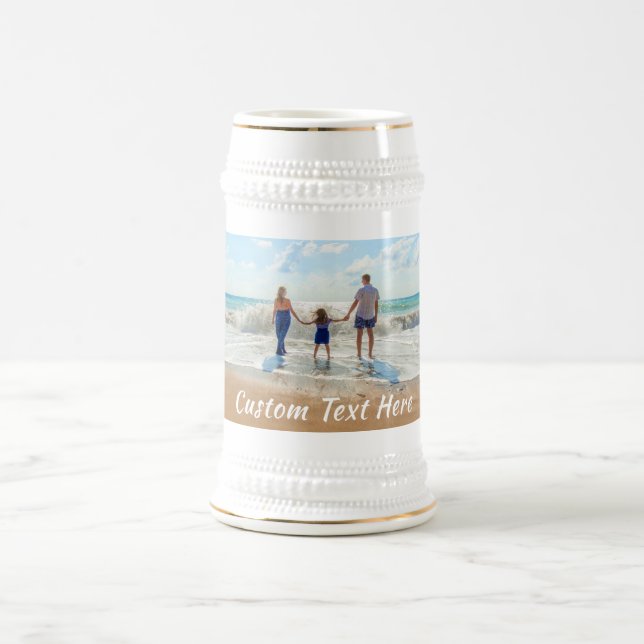 Ihr Foto Beer Stein Geschenk mit einem benutzerdef Bierglas (Mittel)