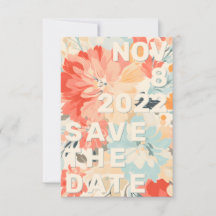 Ihr Foto blüht fett und modern Save the Date