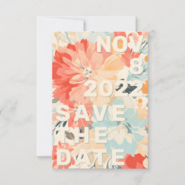 Ihr Foto blüht fett und modern Save the Date Einladung