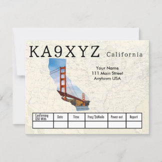 Ihr Foto California geformt Cutout Custom QSL Postkarte