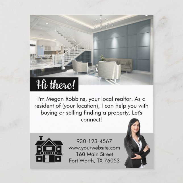 Ihr Foto der Immobilienagentur vor Ort Flyer (Vorne)