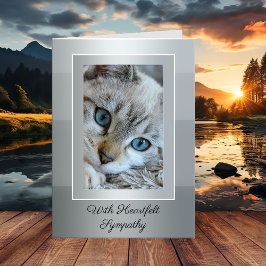 Ihr Foto Elegante, graue gestreifte Katzen Sympath Karte