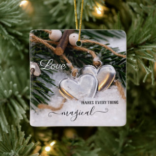 Ihr Foto - Erste Weihnachten gemeinsam Keramikornament