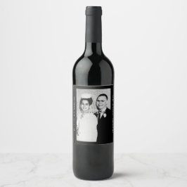 IHR FOTO FOTOGRAPH Hochzeitstag Jubiläum Gefallen Weinetikett