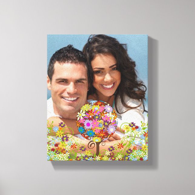 Ihr Foto Funky Whimsical Tree Wrapped Canvas Leinwanddruck (Vorderseite)