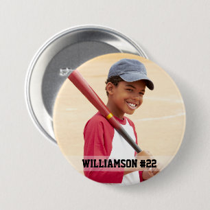Ihr Foto für den Baseball oder Ihre Sportrunde Button
