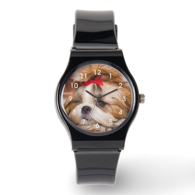 Ihr Foto für Haustiere mit Uhrengesicht Armbanduhr (Vorderseite)