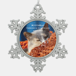 IHR FOTO für Haustiere oder Hunde Personalisiert S Schneeflocken Zinn-Ornament