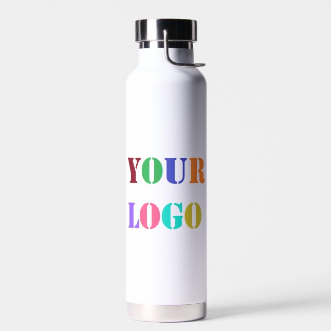 Ihr Foto für Ihr Firmenlogo Werbung Wasserflasche Trinkflasche (Links)