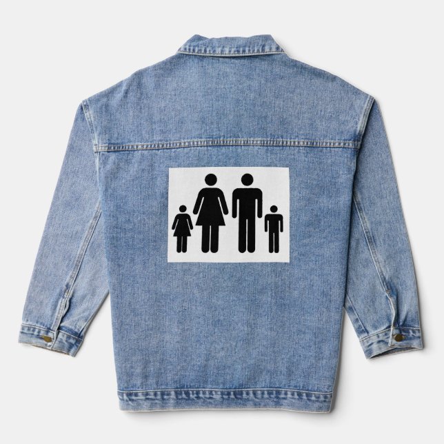 Ihr Foto für Ihre Familie Jeansjacke (Rückseite)