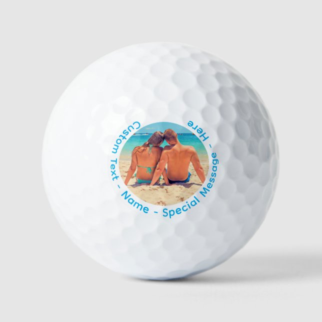 Ihr Foto Golf Balls Geschenk mit eigenem Text Golfball (Vorderseite)