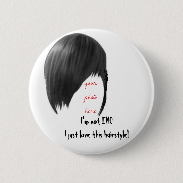Ihr Foto hier, bin ich nicht EMO I gerade Liebe Button (Vorderseite)