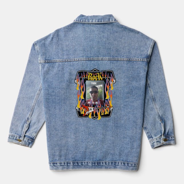 IHR FOTO HIER Legendary Rock Jeansjacke (Rückseite)