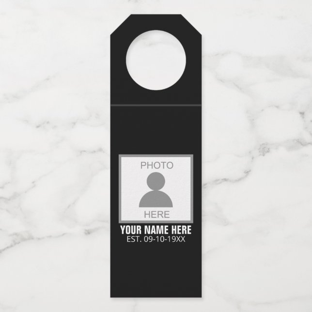 Ihr Foto hier Name und Alter Flaschenanhänger (Vorderseite)