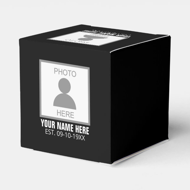 Ihr Foto hier Name und Alter Geschenkschachtel (Rückseite)