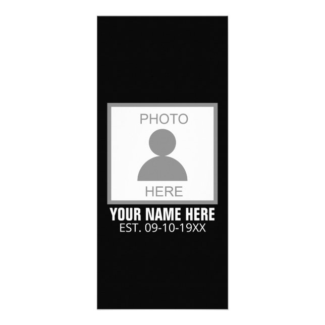 Ihr Foto hier Name und Alter Werbekarte (Vorne)
