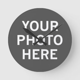 Ihr Foto hier Runde Wanduhr