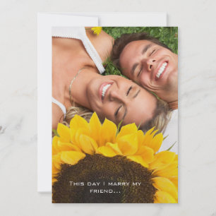 Ihr Foto Hochzeit Einladung mit Sonnenblumen