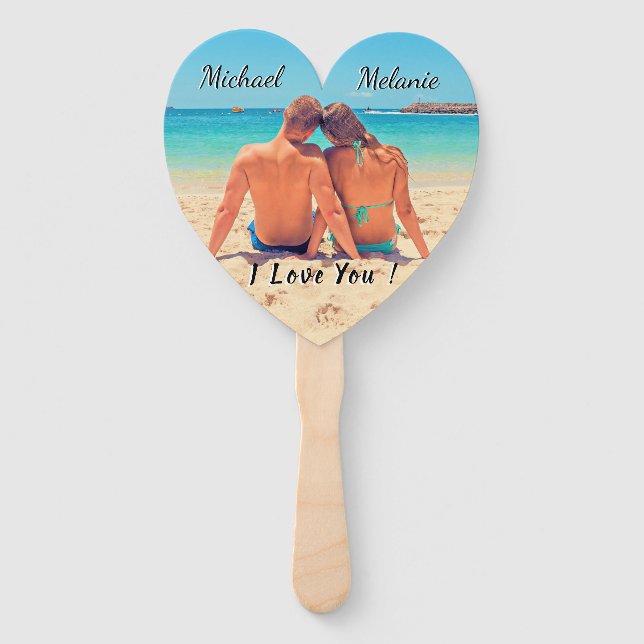Ihr Foto Hochzeit Hand Fans Individuelle Name Text Fächer (Vorderseite)