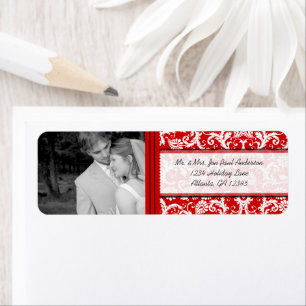 Ihr Foto Hochzeit Vintage Red Damask
