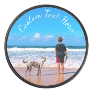 Ihr Foto Hockey Puck Geschenk mit eigenem Textname