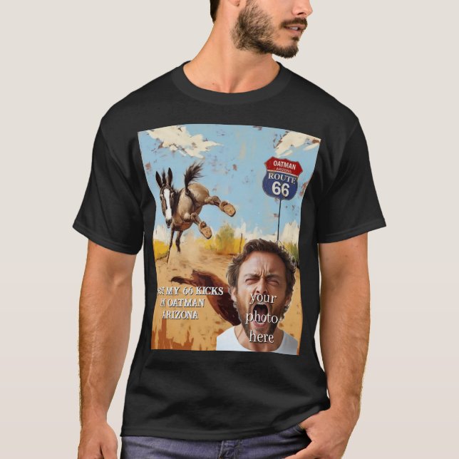 Ihr Foto, Hol deine Kicks, Haferflocken arizona, E T-Shirt (Vorderseite)