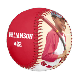 Ihr Foto, Ihr Textrot oder Ihre Auswahlfarbe Baseball