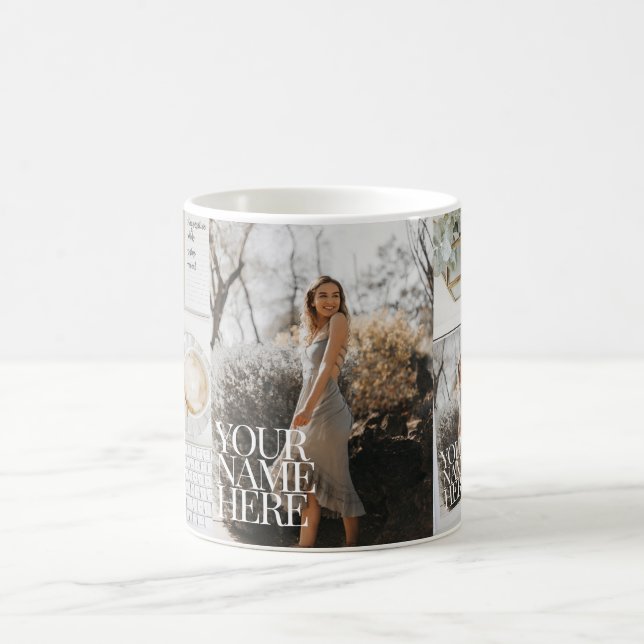 Ihr Foto im Magazin! Personalisierter Chic Kaffeetasse (Mittel)