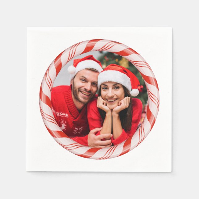 IHR Foto in einem Candy-Frame-Papierservietten Serviette (Vorderseite)