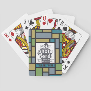 IHR FOTO in geometrischem Muster beim Kartenspiele Spielkarten