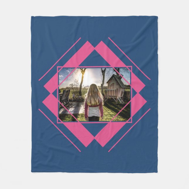 IHR FOTO in geometrischen Mustervliesen Fleecedecke (Vorderseite)