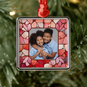 IHR Foto in Imitaten Stainless-Glasrahmen Ornament Aus Metall