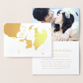 Ihr Foto in Real Gold Foil Einladungen für Hochzei