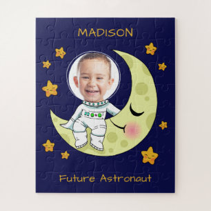 IHR FOTO individuelle Name Astronautenpuzzle