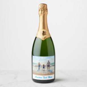 Ihr Foto mit glänzender Weinmarke mit benutzerdefi
