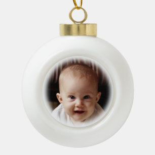 Ihr Foto mit weichem Rand - unverwechselbar Keramik Kugel-Ornament