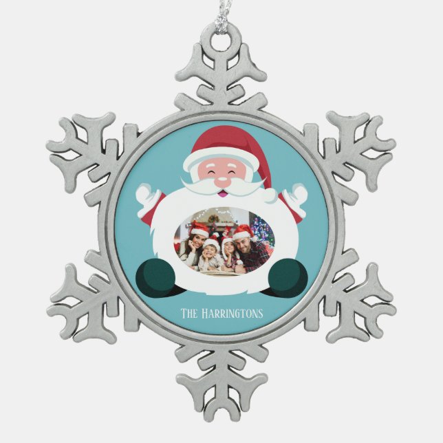IHR Foto & Name Maßgeschneiderte Santa Ornament (Vorderseite)