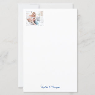 Ihr Foto & Name(n) in Blue Script