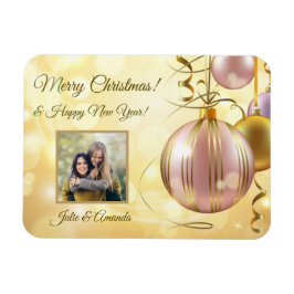 IHR Foto & Name(n) Weihnachtsbälle-Magnet Magnet