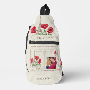 IHR Foto & Name Paris Frankreich Crossbody Bag