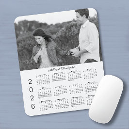 Ihr Foto Namen Personalisierter 2026 Kalender Mousepad