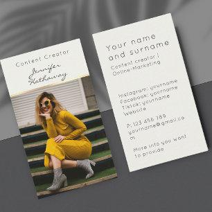 Ihr Foto Online-Marketing-Content-Creator Visitenkarte