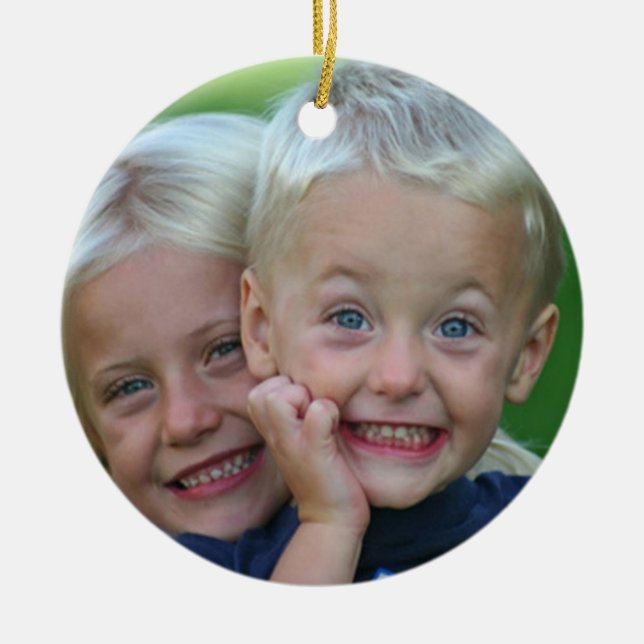 Ihr Foto Persoalize auf hinterer Keramik Ornament (Vorne)